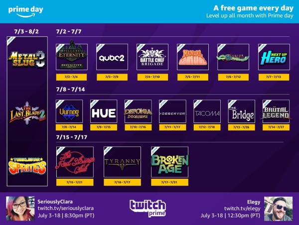   Twitch Prime July 