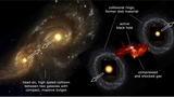 Il telescopio spaziale James Webb potrebbe aver trovato tracce della formazione di un buco nero tra due galassie
