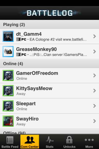 Battlefield 3 Battlelog iOS App