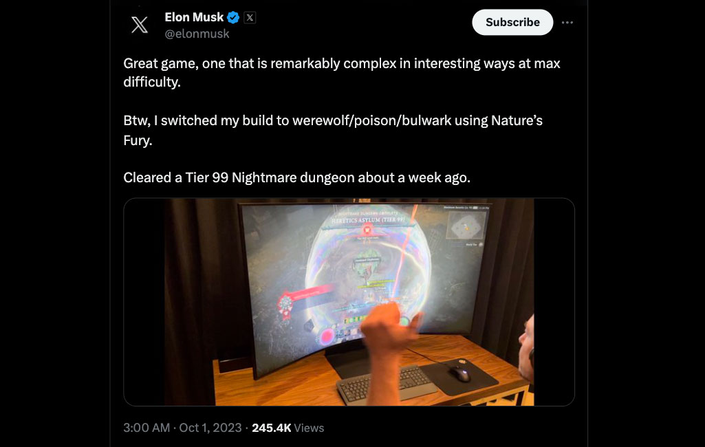 Elon Musk Diablo IV